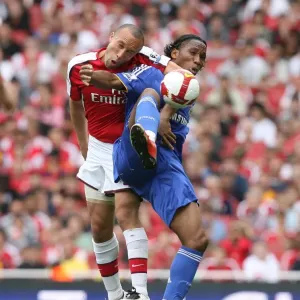 Mikael Silvestre (Arsenal) Didier Drogba (Chelsea) Mikael Silvestre (Arsenal) Didier Drogba (Chelsea)