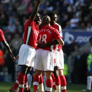 Mikael Silvestre celebrates scoring Arsenals 2nd goal Mikael Silvestre celebrates scoring Arsenals 2nd goal