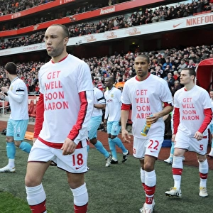 Mikael Silvestre and Gael Clichy (Arsenal). Arsenal 3: 1 Burnley, Barclays Premier League