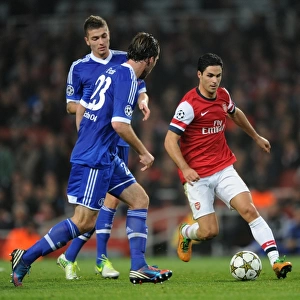 Mikel Arteta (Arsenal) Christian Fuchs and Roman Neustadter (Schalke). Arsenal 0: 2 Schalke 04