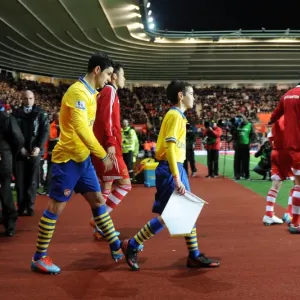 Mikel Arteta (Arsenal) with the mascot. Southampton 2: 2 Arsenal. Barclays Premier League Mikel Arteta (Arsenal) with the mascot. Southampton 2: 2 Arsenal. Barclays Premier League