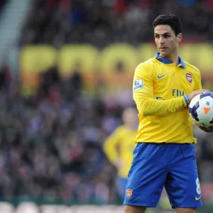 Mikel Arteta (Arsenal). Stoke City 1: 0 Arsenal. Barclays Premier League. The Britainna Stadium