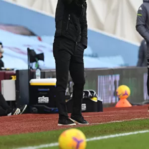Mikel Arteta at Aston Villa: Arsenal Manager in Premier League Action