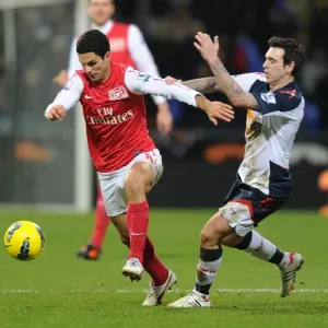 Mikel Arteta Breaks Past Mark Davies: Bolton Wanderers vs. Arsenal, Premier League 2011-12 Mikel Arteta Breaks Past Mark Davies: Bolton Wanderers vs. Arsenal, Premier League 2011-12