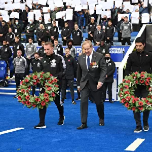 Mikel Arteta and Brendan Rodgers Honor Remembrance Day Before Leicester City vs Arsenal (2021-22)