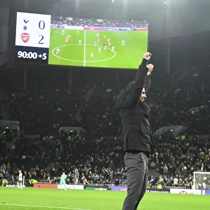 Mikel Arteta Celebrates Arsenal's Premier League Victory over Tottenham Hotspur