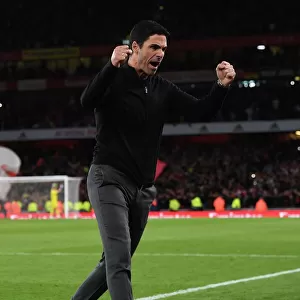 Mikel Arteta Celebrates Arsenal's Victory Over Liverpool in the 2022-23 Premier League