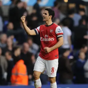 Mikel Arteta Celebrates Arsenal's Victory over Tottenham Hotspur in the Premier League, 2014 Mikel Arteta Celebrates Arsenal's Victory over Tottenham Hotspur in the Premier League, 2014