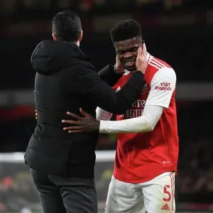 Mikel Arteta Consoles Distressed Thomas Partey After Substitution: A Moment of Comfort and Support at Arsenal vs West Ham (2022-23) Mikel Arteta Consoles Distressed Thomas Partey After Substitution: A Moment of Comfort and Support at Arsenal vs West Ham (2022-23)