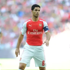 Mikel Arteta Print - Arsenal v Manchester City FA Community Shield 2014/15 Mikel Arteta Print - Arsenal v Manchester City FA Community Shield 2014/15