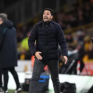 Mikel Arteta at Molineux: Arsenal Manager Overseeing Wolverhampton Wanderers Clash in Premier League