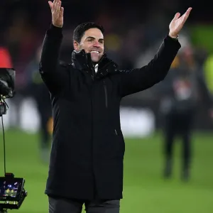 Mikel Arteta Reacts After Arsenal's Win Against Brentford in 2023-24 Premier League