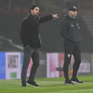 Mikel Arteta at Empty St. Mary's: Arsenal vs. Southampton in the COVID-19 Restricted Premier League (January 2021)