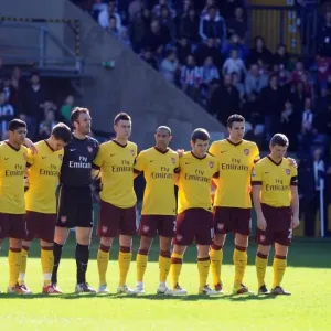 Minutes silence for the disaster in Japan. West Bromwich Albion 2: 2 Arsenal