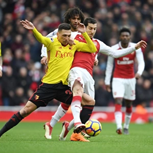 Mkhitaryan vs Holebas: Intense Battle in Arsenal vs Watford Premier League Clash