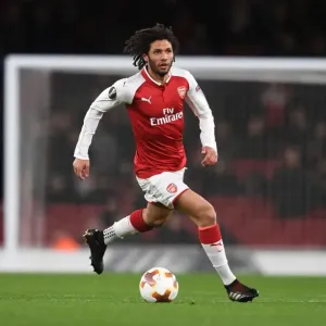 Mohamed Elneny in Action for Arsenal against BATE Borisov - UEFA Europa League 2017-18