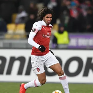 Mohamed Elneny Print - Arsenal vs FC Vorskla Poltava