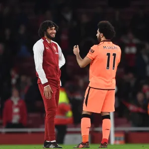 Mohamed Elneny (Arsenal) Mo Salah (Liverpool). Arsenal 3: 3 Liverpool. Premier League