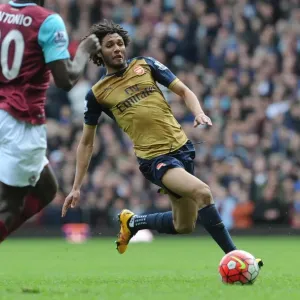 Mohamed Elneny Print, Arsenal Barclays Premier League Match