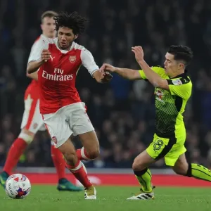 Mohamed Elney (Arsenal) Liam Kelly (Reading). Arsenal 2: 0 Reading. EFL Cup 4th Round
