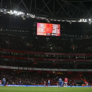 The moon over Emirates Stadium The moon over Emirates Stadium