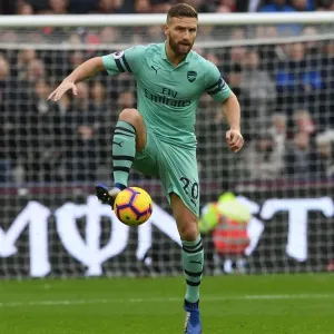 Mustafi in Action: Arsenal vs. West Ham United, Premier League 2018-19 Mustafi in Action: Arsenal vs. West Ham United, Premier League 2018-19