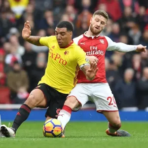 Mustafi vs. Deeney: Intense Clash Between Arsenal and Watford Players