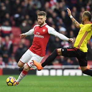 Mustafi vs Pereyra: Intense Clash Between Arsenal and Watford Players
