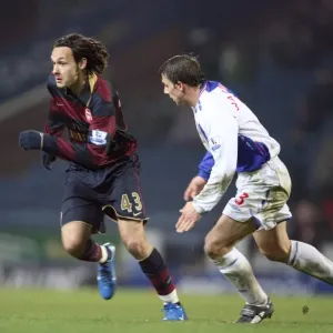 Nacer Barazite (Arsenal) Stephen Warnock (Blackburn)