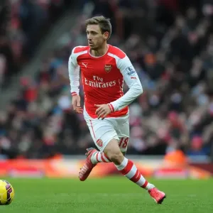 Nacho Monreal in Action: Arsenal vs Aston Villa, Premier League 2014-15