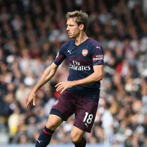 Nacho Monreal in Action: Arsenal vs Fulham, Premier League 2018-19