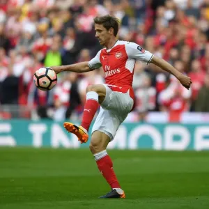 Nacho Monreal in Action: Arsenal vs Manchester City - FA Cup Semi-Final, 2017