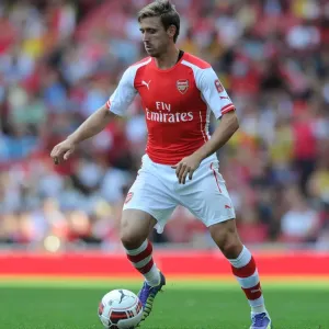 Nacho Monreal in Action: Arsenal vs AS Monaco, Emirates Cup 2014