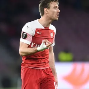 Nacho Monreal in Action: Arsenal's Europa League Battle at Napoli, 2019