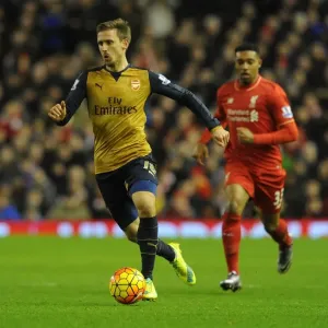 Nacho Monreal in Action: Liverpool vs. Arsenal, Premier League 2015-16 Nacho Monreal in Action: Liverpool vs. Arsenal, Premier League 2015-16