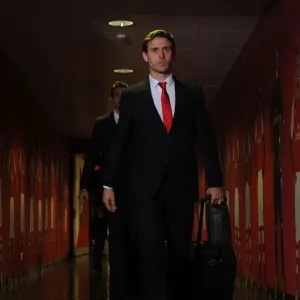 Nacho Monreal Approaches the Pitch: Arsenal vs Manchester United, Premier League 2014-15 Nacho Monreal Approaches the Pitch: Arsenal vs Manchester United, Premier League 2014-15
