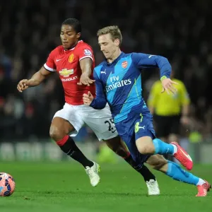 Nacho Monreal (Arsenal) Antonio Valencia (Man Utd). Manchester United 1: 2 Arsenal Nacho Monreal (Arsenal) Antonio Valencia (Man Utd). Manchester United 1: 2 Arsenal