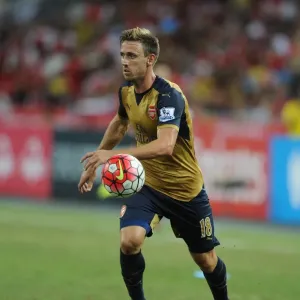 Nacho Monreal (Arsenal). Arsenal 4: 0 Singapore XI. Barclays Asia Trophy. Pre Season