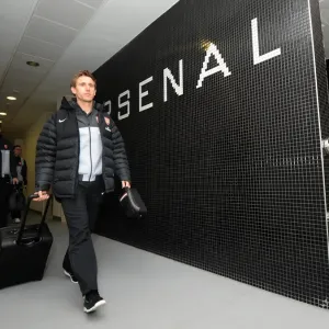 Nacho Monreal (Arsenal) in the changinroom. Arsenal 2: 1 Aston Villa. Barclays Premier League