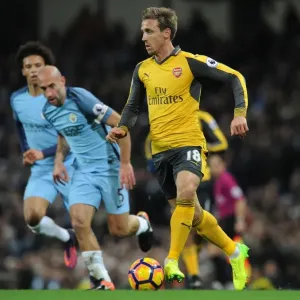 Nacho Monreal (Arsenal). Manchester City 2: 1 Arsenal. Premier League. Eithad Stadium Nacho Monreal (Arsenal). Manchester City 2: 1 Arsenal. Premier League. Eithad Stadium