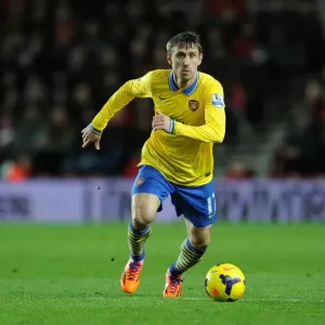 Nacho Monreal (Arsenal). Southampton 2: 2 Arsenal. Barclays Premier League. St. Marys Stadium Nacho Monreal (Arsenal). Southampton 2: 2 Arsenal. Barclays Premier League. St. Marys Stadium