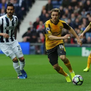 Nacho Monreal (Arsenal). West Bromwich Albion 3: 1 Arsenal. Premier League. The Hawthorns