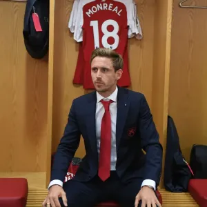 Nacho Monreal in Arsenal's Home Changing Room Before Arsenal vs Leicester City, Premier League 2017-18 Nacho Monreal in Arsenal's Home Changing Room Before Arsenal vs Leicester City, Premier League 2017-18