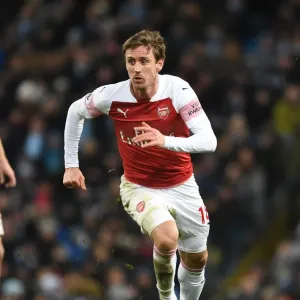 Nacho Monreal Focuses in Manchester City vs Arsenal Premier League Clash (2018-19)