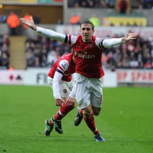 Nacho Monreal Scores First Goal: Swansea City vs. Arsenal, Premier League 2012-13 Nacho Monreal Scores First Goal: Swansea City vs. Arsenal, Premier League 2012-13