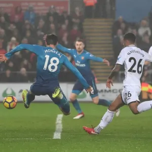Nacho Monreal Scores Game-Winning Goal for Arsenal against Swansea City, January 2018 Nacho Monreal Scores Game-Winning Goal for Arsenal against Swansea City, January 2018