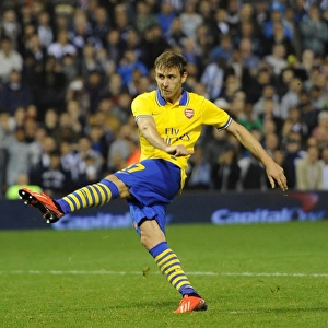 Nacho Monreal Scores the Winning Penalty: Arsenal Advance in Capital One Cup vs West Bromwich Albion