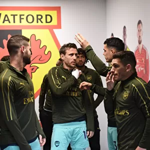 Nacho Monreal in the Tunnel: Arsenal's Pre-Match Focus vs. Watford (2018-19)