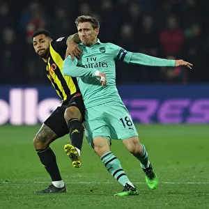 Nacho Monreal vs. Andre Gray: Intense Battle at Vicarage Road - Arsenal vs. Watford, Premier League 2018-19