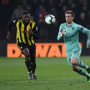 Nacho Monreal vs. Isaac Success: Intense Battle at Vicarage Road - Arsenal vs. Watford, Premier League 2018-19